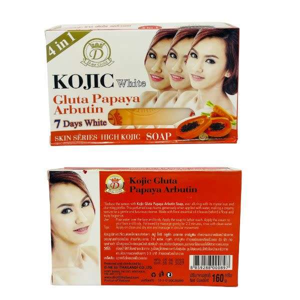 Kojic White Gluta Papaya Arbutin soap with Glutathione Plus