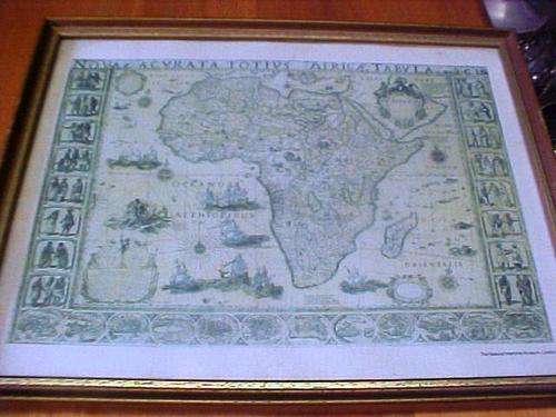 Framed Map Print Africa