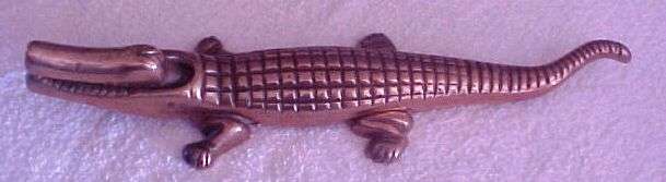 Crocodile Brass Nut Cracker