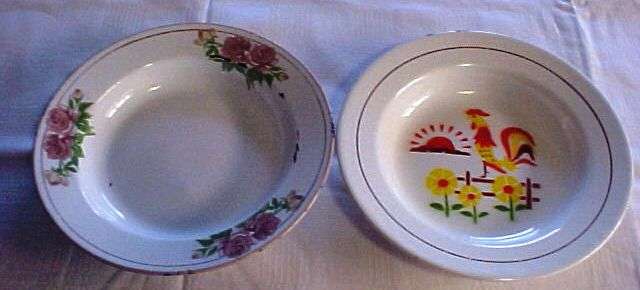 2 x Enamel plates