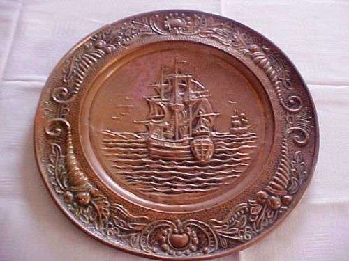 Copper wall hanging plate