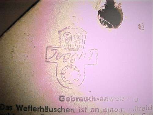 Old German Made Weather House & Clock