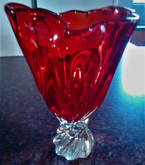 Red Murano Large Vase