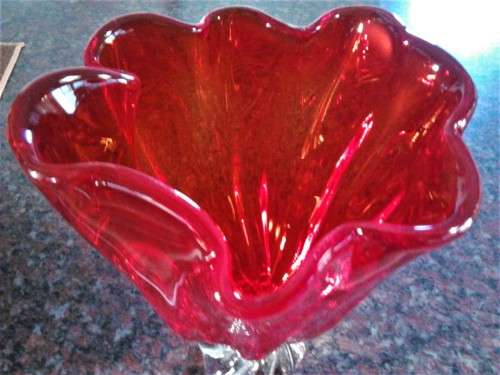 Red Murano Large Vase