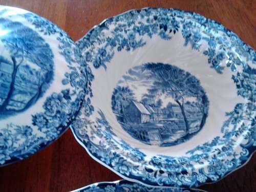 Johnson Bros - Mill Stream - Blue and white Dinner set `1960- 1979 `Discontinued pattern