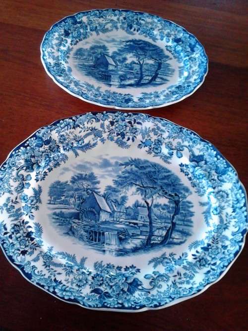 Johnson Bros - Mill Stream - Blue and white Dinner set `1960- 1979 `Discontinued pattern