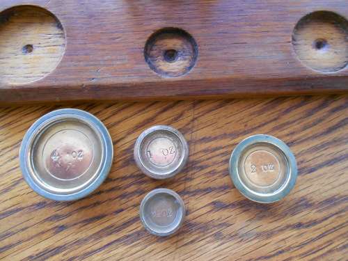 Vintage Brass and Wooden Postal Scale
