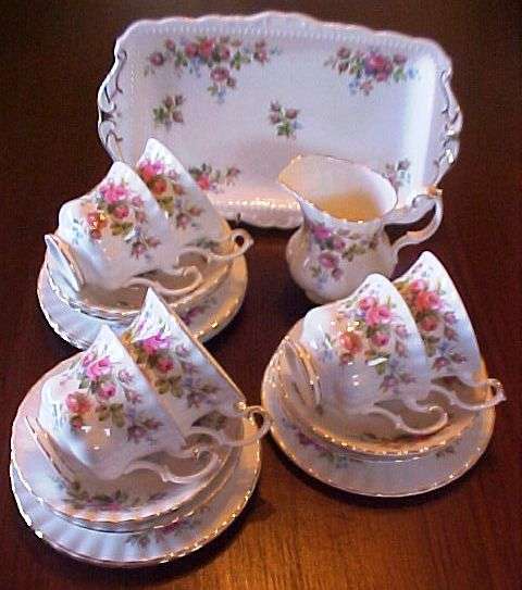 Royal Albert "Moss Rose" Tea Set