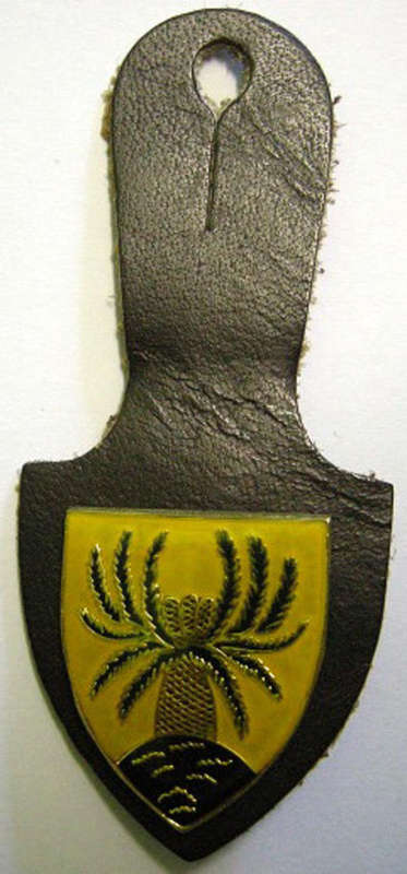 4 SAI Pocket Flash on Leather Fob Yellow Type Pins Intact