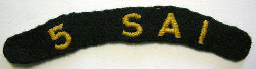 5 SAI Shoulder Title Single Embroidered on Felt