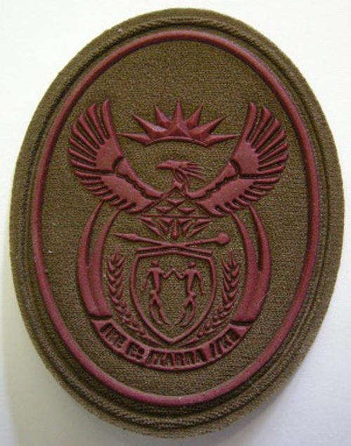 SANDF Medic Sergeant Major Rank Insignia Single Rubberised 65mm x 52mm