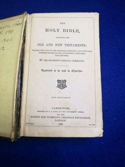 The Holy Bible containing the OLD AND NEW testaments