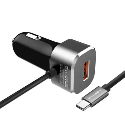 BlitzWolf® Qualcomm Certified QC 3.0 USB Type C BW-C9 Dual Ports Car Charger