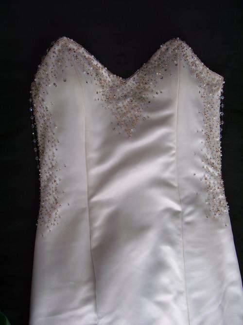 Winter White Dutch Satin Wedding Dress
