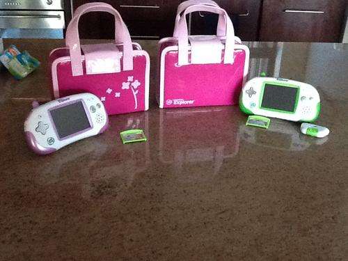Leapster Explorer with case, Disney game and camera attachment