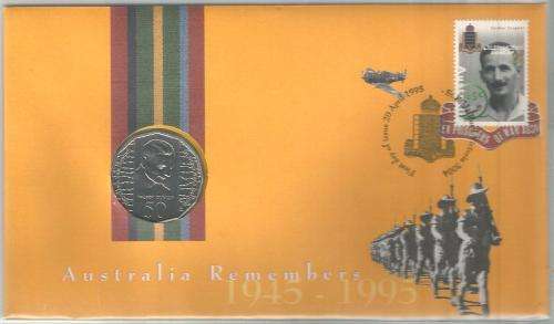 AUSTRALIA COIN FDC COVER 50 YEARS REM.