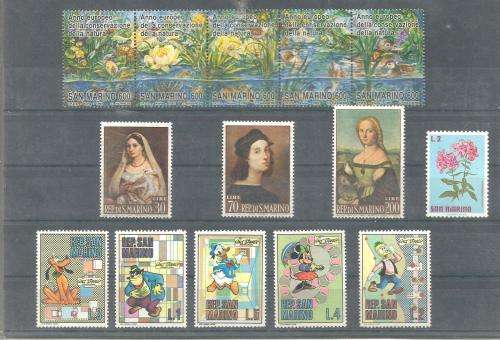 SAN MARINO MOSTLY UN MOUNTED MINT LOT SOME SETS