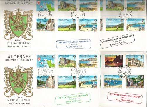 ALDERNEY USED FDC COVERS