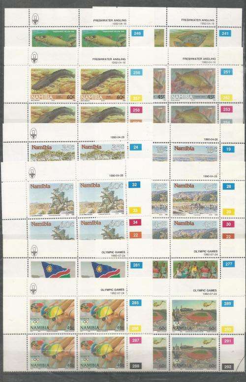 NAMIBIA  UN MOUNTED MINT SETS IN BLOCKS & OR STRIPS