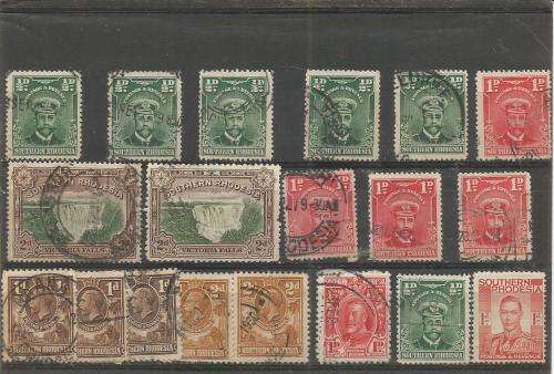 RHODESIA  MIXED USED HEADS & ODDS