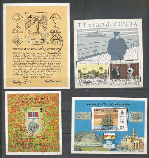 TRISTAN DA CUNHA USED [CTO] MINI SHEETS