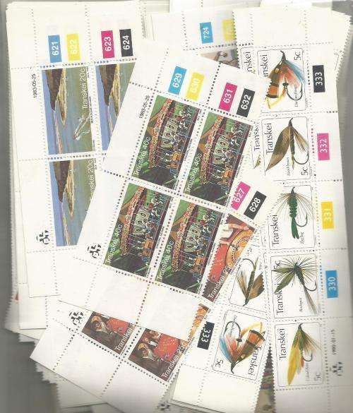 MIXED HOMELANDS   UN MOUNTED MINT  SETS  IN PKT, SOME DUPP., .130 .GS