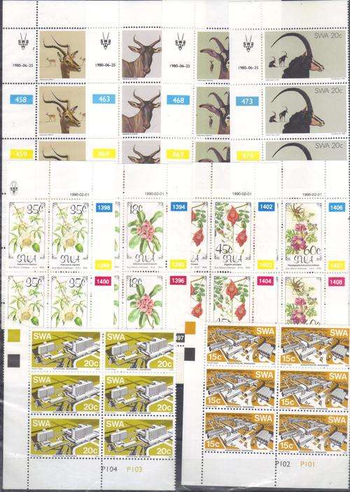 SWA UN MOUNTED MINT   SETS IN BLOCKS & OR STRIPS