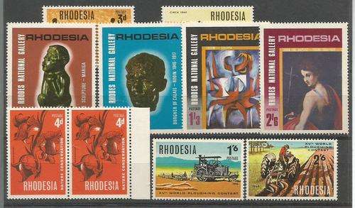 RHODESIA  MOSTLY UN MOUNTED MINT   LOT SOME SETS