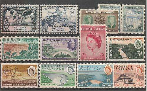 RHODESIA  MOSTLY UN MOUNTED MINT   LOT SOME SETS
