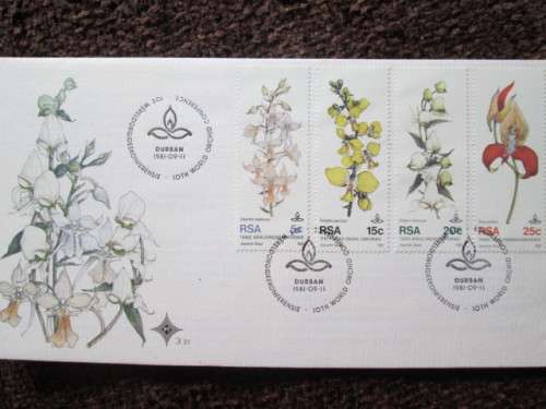 SOUTH AFRICA-ORCHIDS-FIRST DAY COVER
