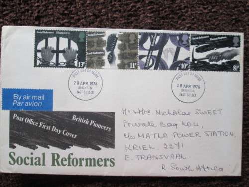 GREAT BRITAIN- SOCIAL FEFORMERS- FIRST DAY COVER