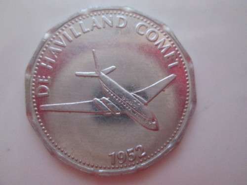 SHELL COIN- DE HAVILLAND COMET 1952
