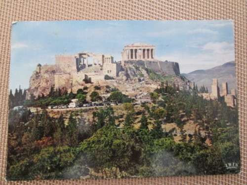 GREECE POSTCARD WITH STAMP