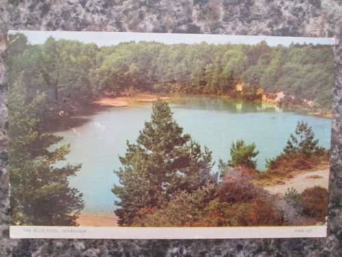 VINTAGE POSTCARD THE BLUE POOL