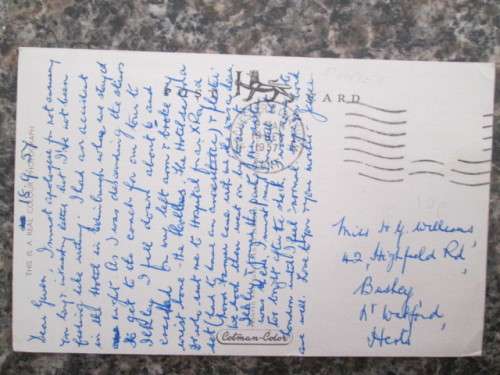 VINTAGE POSTCARD THE BLUE POOL