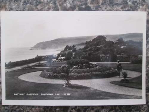 VINTAGE - POSTCARD- BATTERY GARDENS