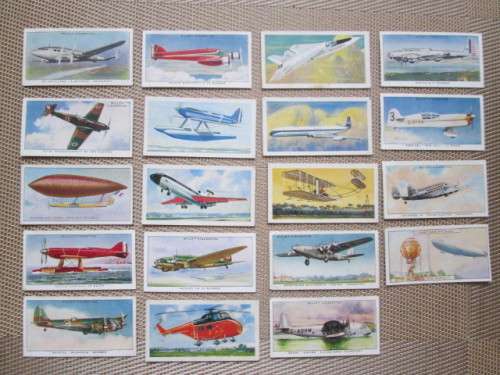 23 ALL DIFFERENT AEROPLANE CIGARETTE CARDS