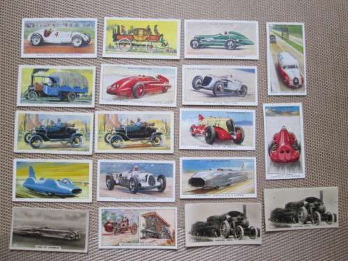 15 ALL DIFFERENT CAR AND TRUCK CIGARETTE CARDS