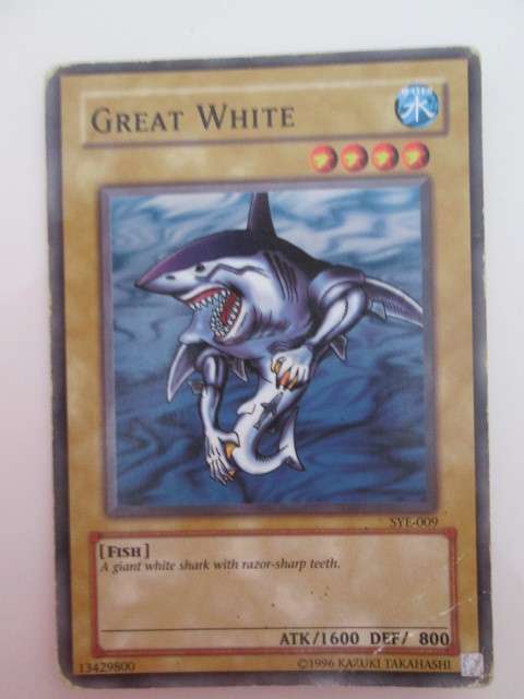 YU-GI-OH- PLAYED CARD GREAT WHITE