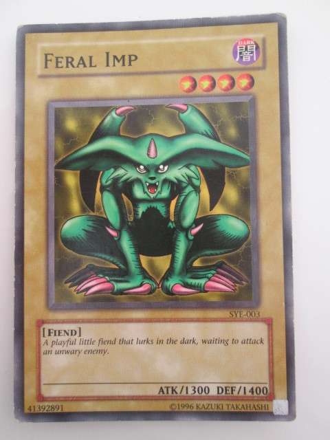 YU-GI-OH PLAYED CARD FERAL IMP