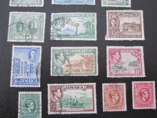 GEORGE VI 1938, JAMAICA, CYPRUS AND GIBRALTAR USED PREVIOUSLY HINGED