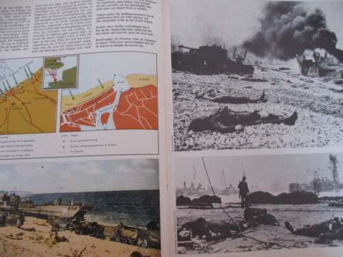 VINTAGE DUTCH MAGAZINE ON THE 2ND WORLD WAR - MODDERBAD VICHY  1970