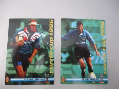 NORTHERN TRANSVAAL 2 RUGBY CARDS - ADRIAAN RICHTER & JANNIE KRUGER