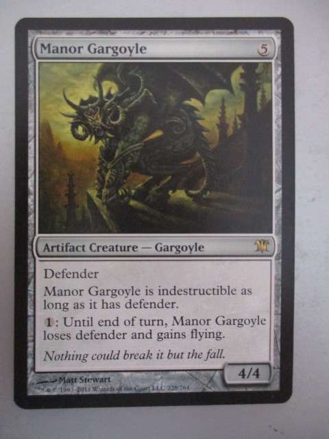 MAGIC THE GATHERING -  TRADING CARDS - RARE - MANOR GARGOYLE - 2 CARDS- FREE