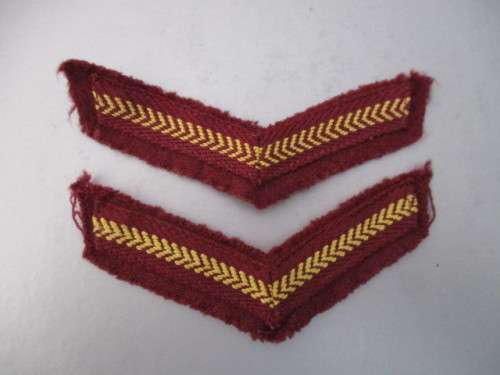 SADF - CLOTH MILITARY UPPER  ARM RANK  INSIGNIA BADGES X 2