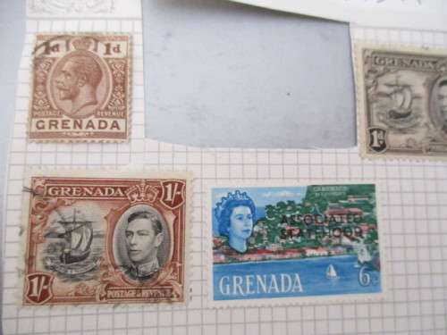 USED  MOUNTED / HINGED /  INDIA - HONG KONG - GRENADA
