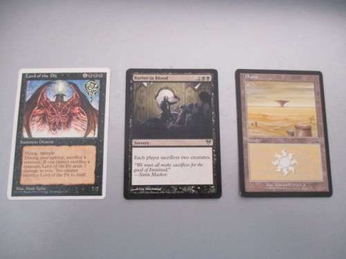 MAGIC THE GATHERING -  TRADING CARDS -  RARE - LORD OF THE PIT -  & 2 FREE CARDS
