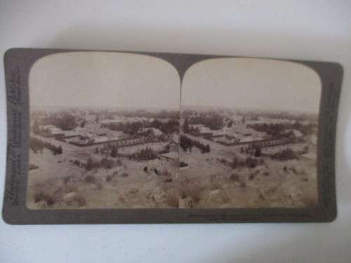 BOER WAR - STEREO SCOPE CARD - JOHANNESBURG LOOKING SOUTHWEST FROM