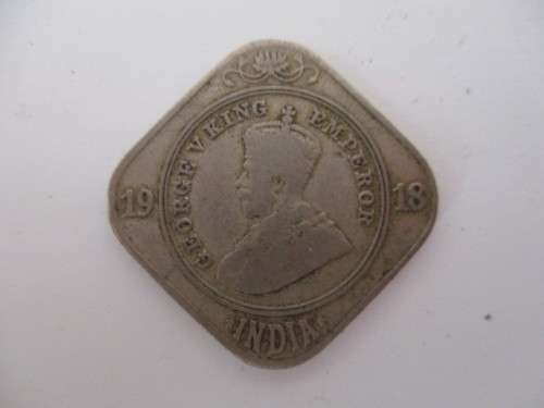 INDIA - BRITISH 2 ANNA,S 1918 COIN