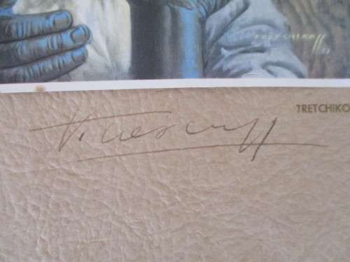 PRINTED AUTOGRAPH TRETCHIKOFF NOT SURE AND LETTER BY HIS DAUGHTER